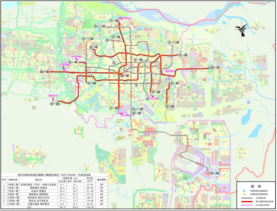 重磅鄭州7條地鐵線獲國家發改委批覆總投資1139億